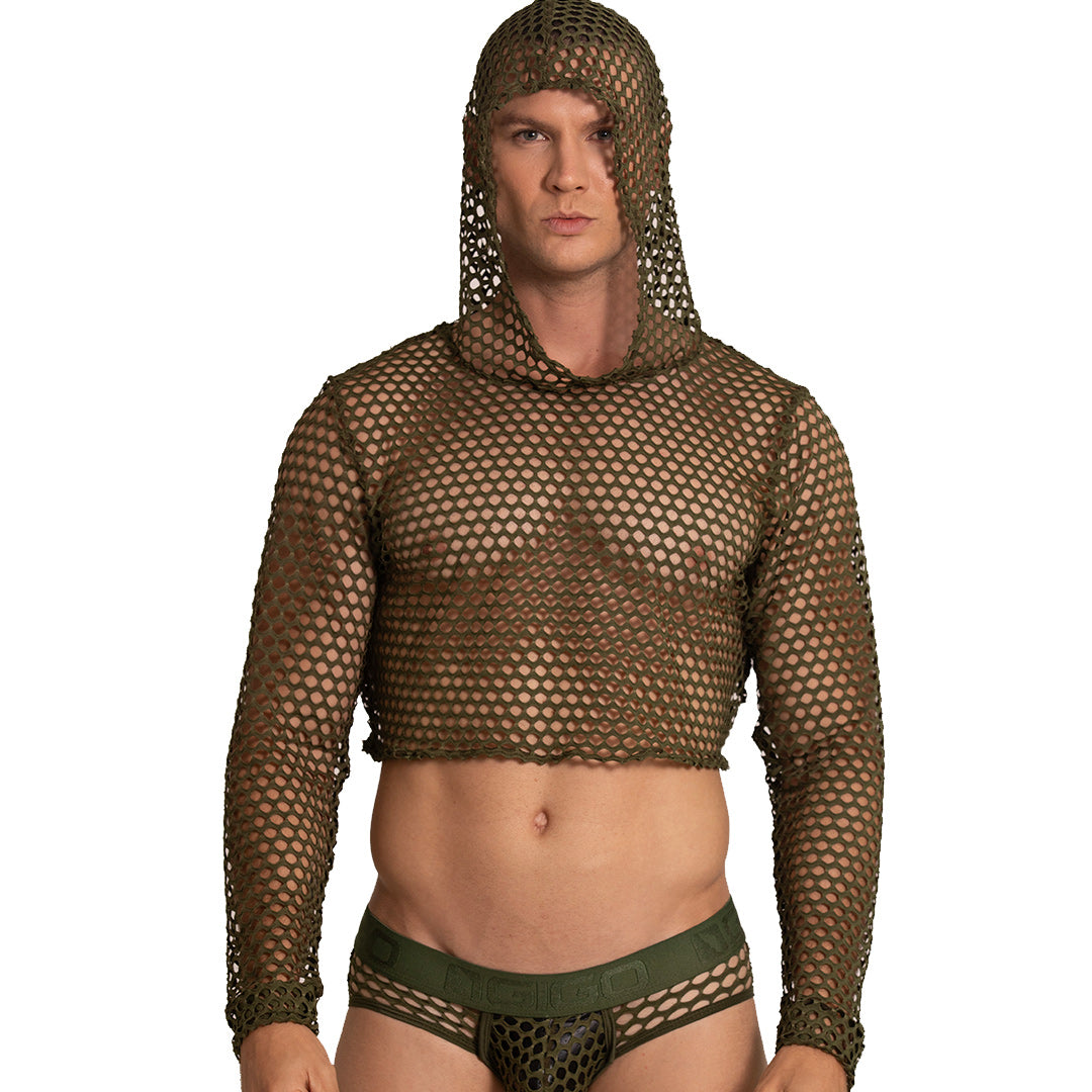 Hole Green Hoody Tshirt by Gigo Underwear - Hole Green Hoody Tshirt | Mens underwear by GIGO Underwear