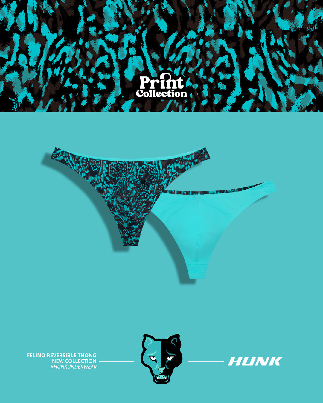 Tanga reversible Felino 