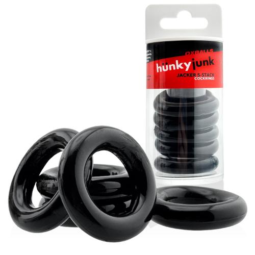 HÜNKYJUNK Men's Jacker 5 Stack C-Rings - Black