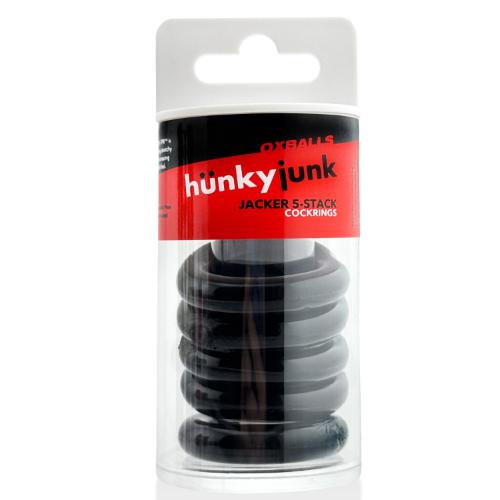 HÜNKYJUNK Men's Jacker 5 Stack C-Rings - Black