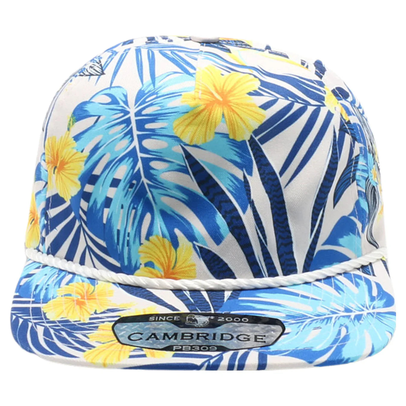 Hawaii-Seilhut mit Blumenmuster in verschiedenen Farben