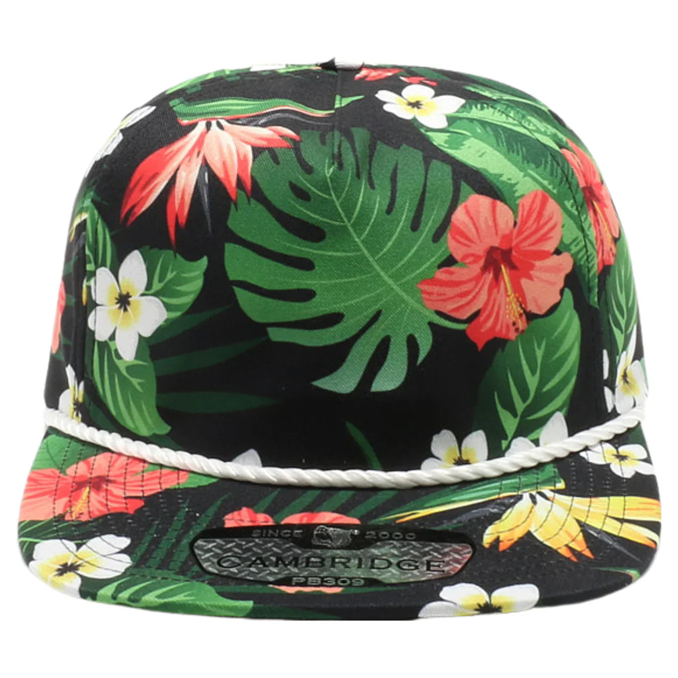 Hawaii-Seilhut mit Blumenmuster in verschiedenen Farben