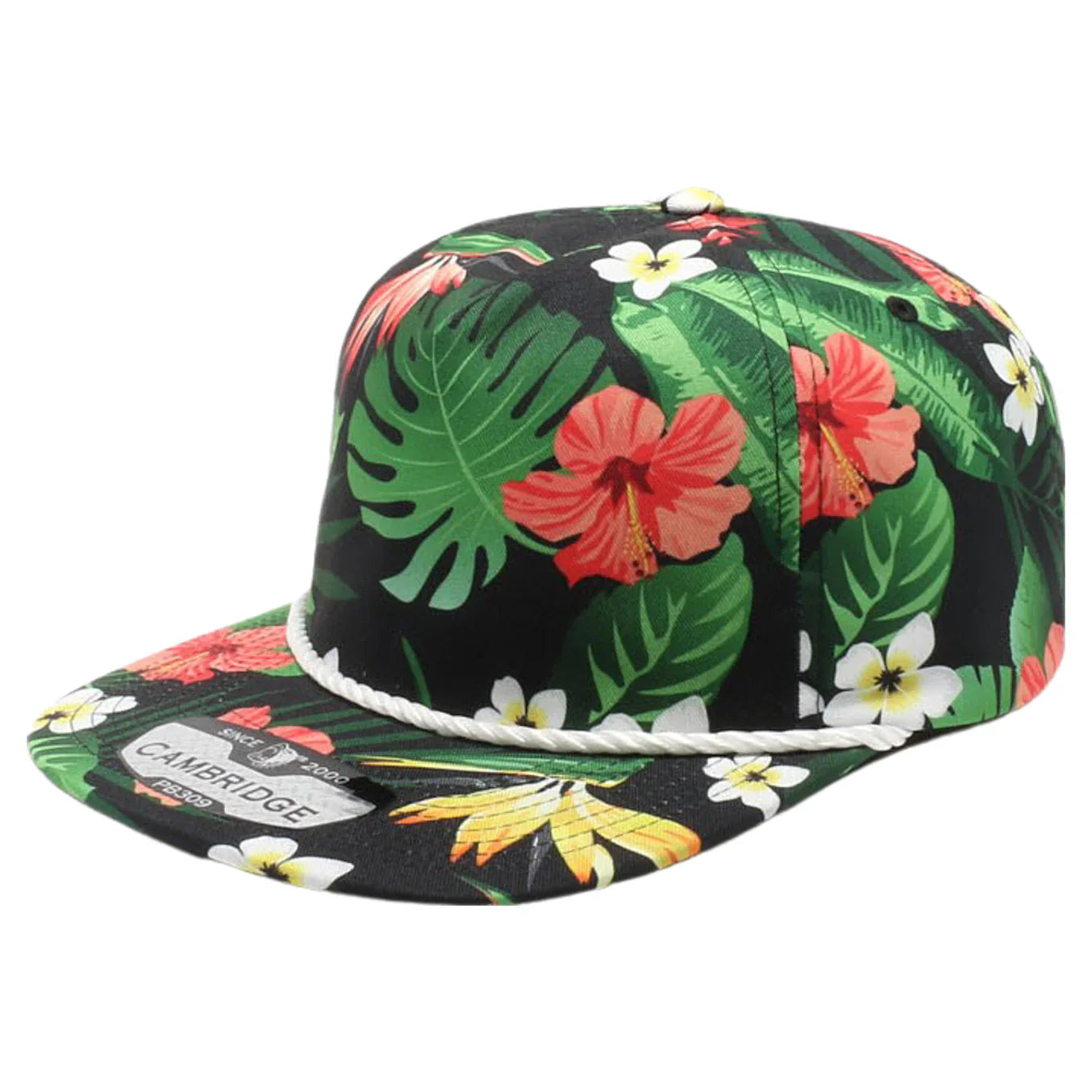 Hawaii-Seilhut mit Blumenmuster in verschiedenen Farben