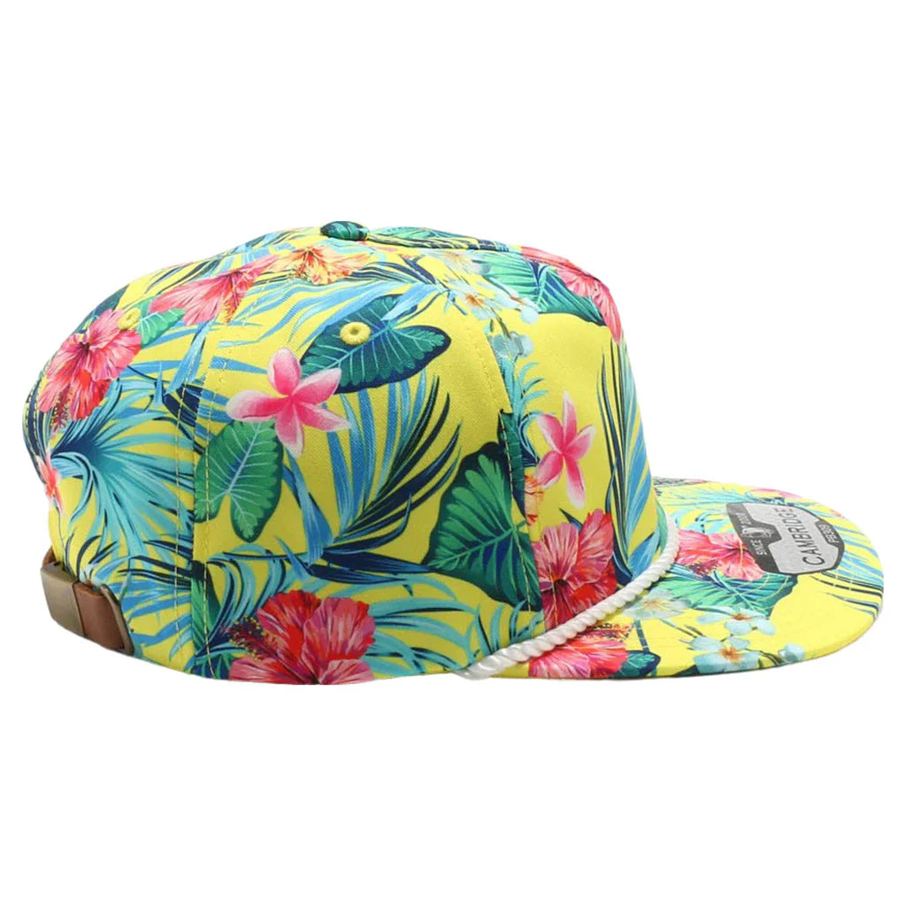 Hawaii-Seilhut mit Blumenmuster in verschiedenen Farben
