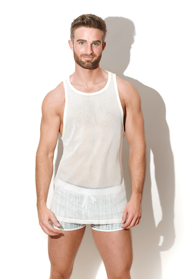 Noticed Mesh-Tanktop - Off-White