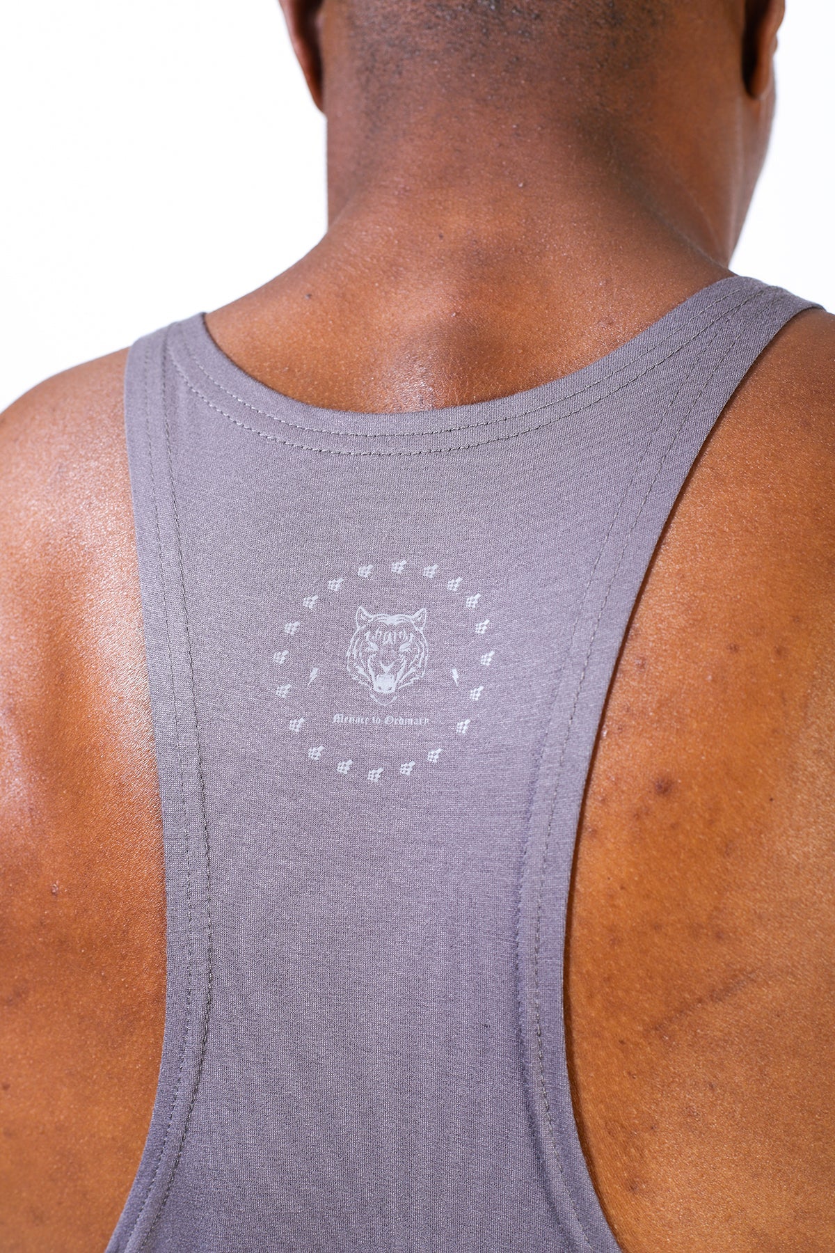 Jed North Men's Classic Bodybuilding Racerback Stringer - Quote Gray