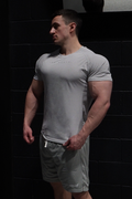 Jed North Agile Kurzarm-Trainings-T-Shirt - Hellgrau