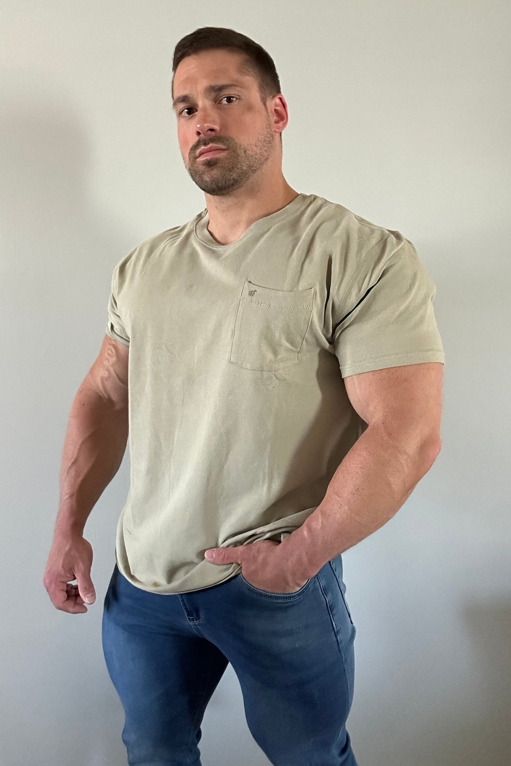 Jed North Classic Premium Pocket T-Shirt - Pistaziengrün