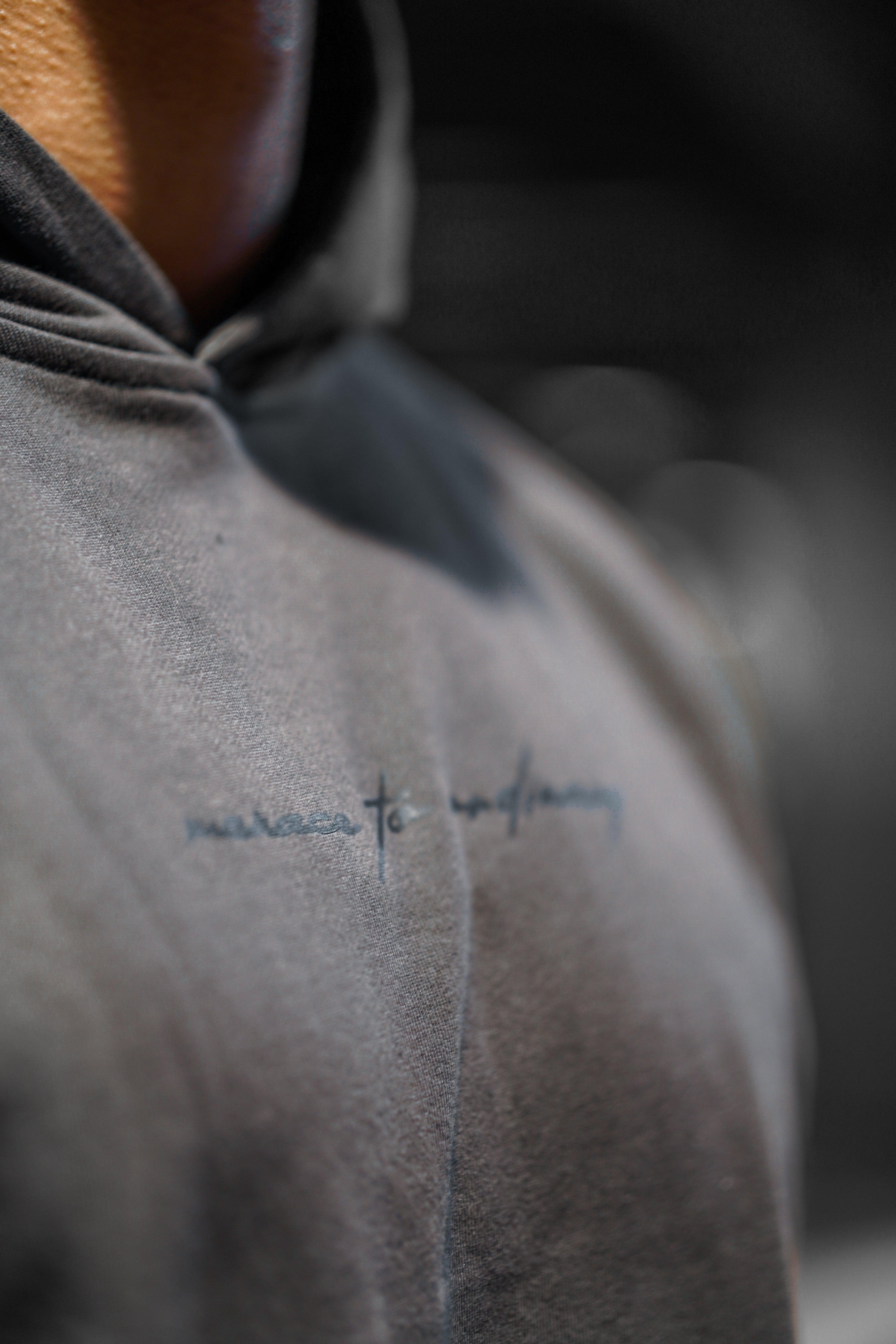 Jed North Essentials Relaxed Hoodie - Dunkelgrau