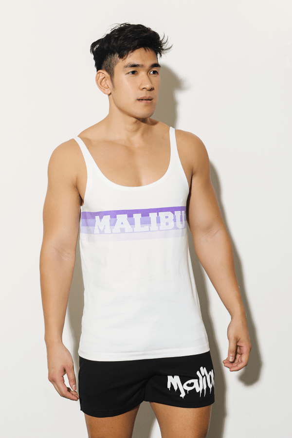 Malibu Gradient Wide-Cut Tank Top - Violet