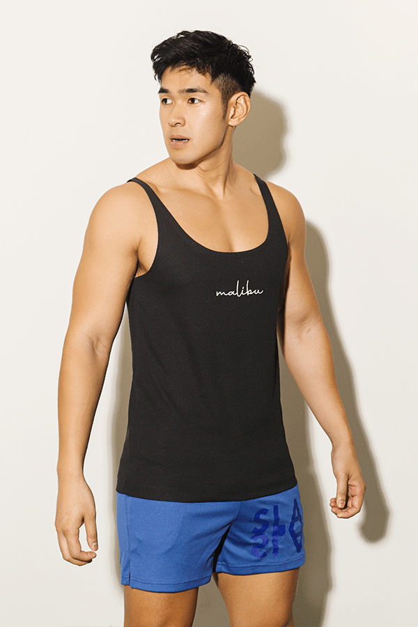 Mind in Malibu – Weit geschnittenes Tanktop - Schwarz