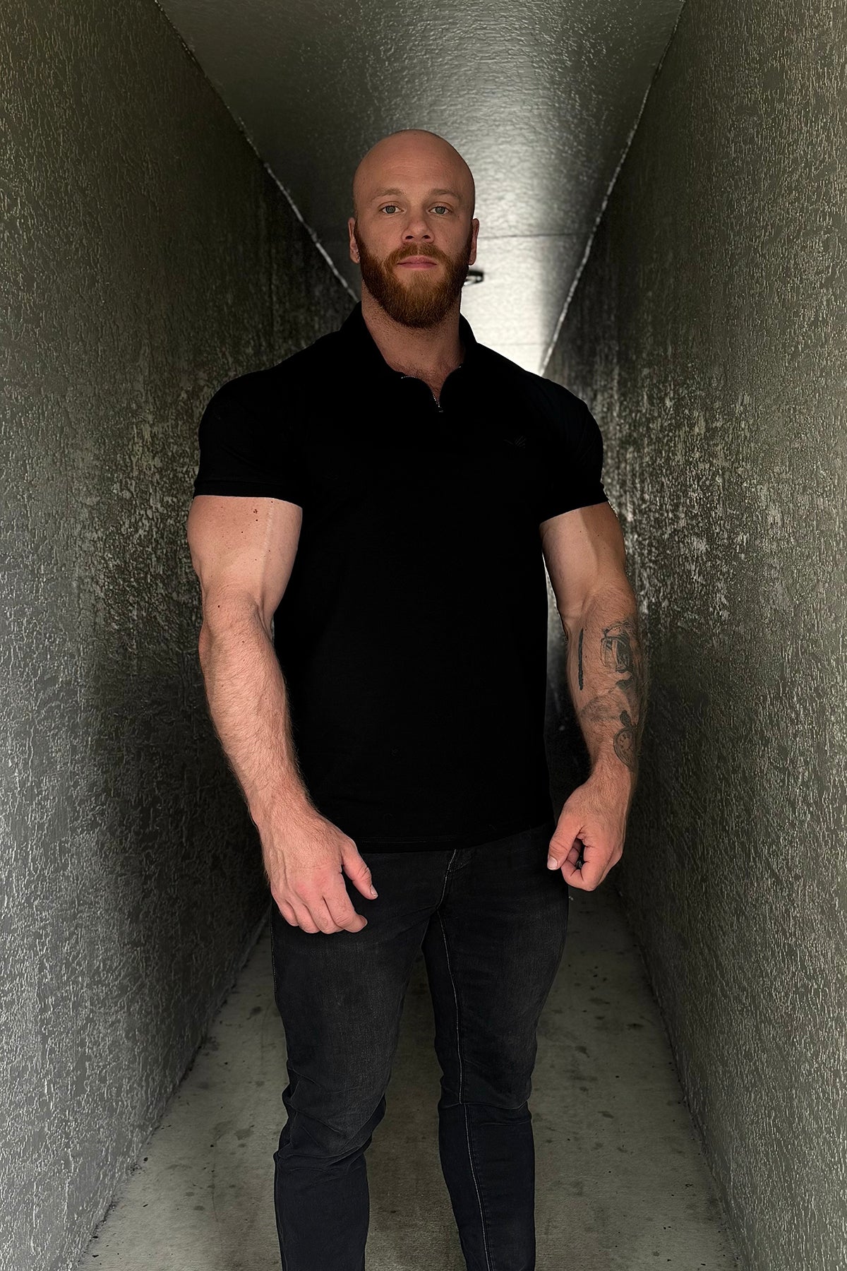 Jed North Men's Muscle-Fit Stretch Short Sleeve Shirt - Onyx Black