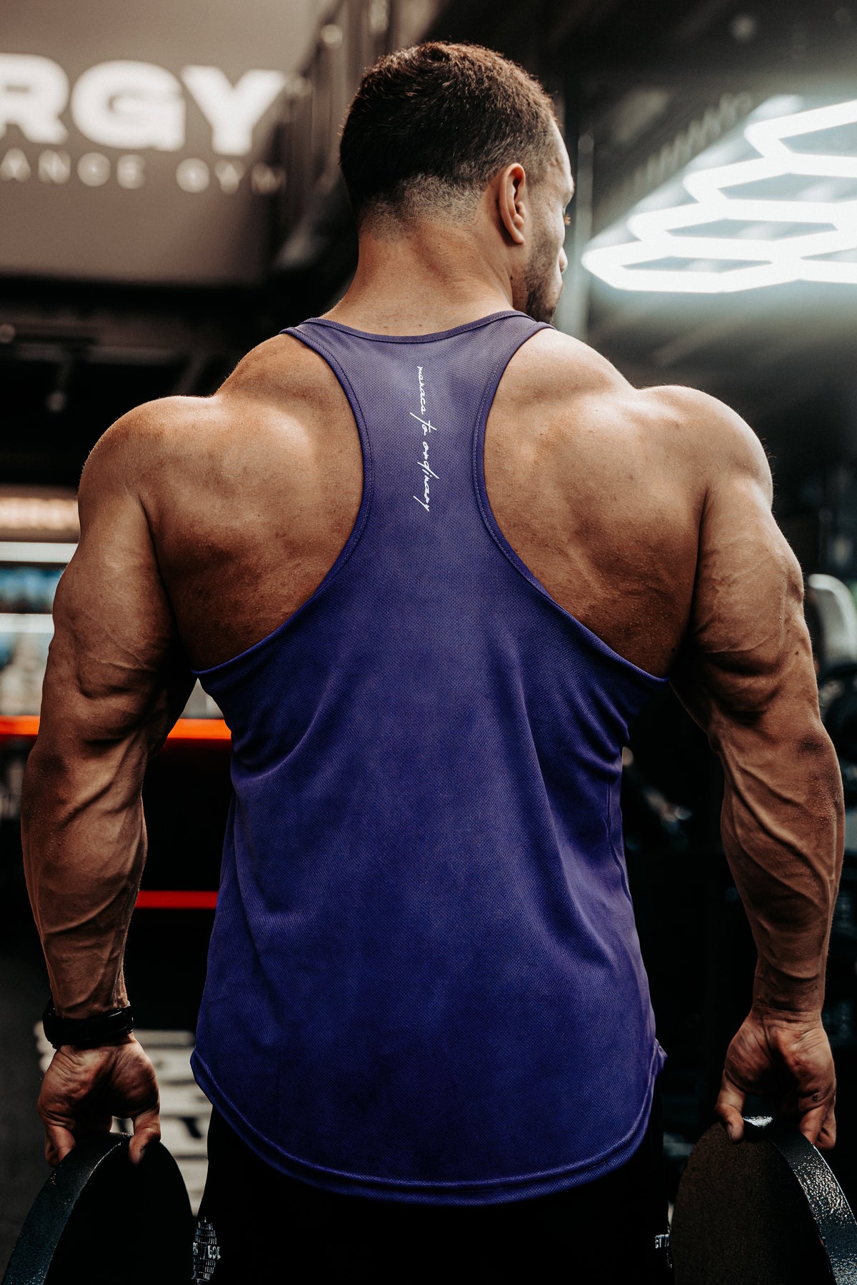 Jed North Men's Fast-Dry Bodybuilding Workout Stringer - Dusted Violet