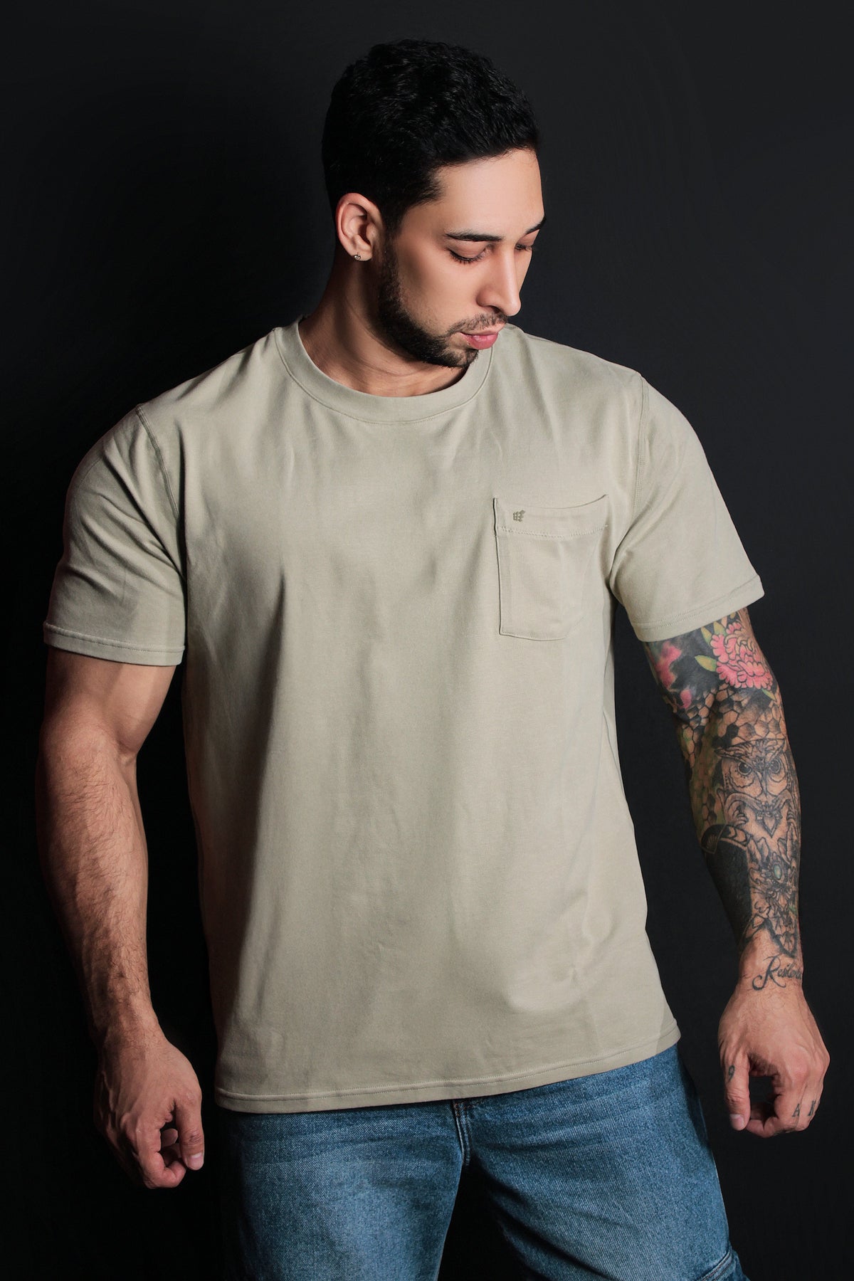 Jed North Classic Premium Pocket T-Shirt - Pistaziengrün
