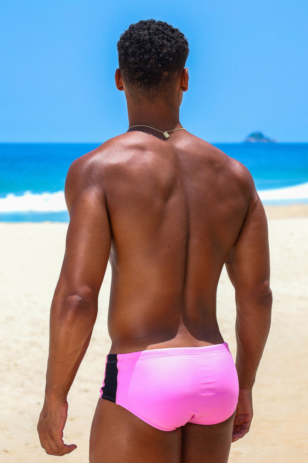 CA-RIO-CA Recorte Rosa - solid Men's Swimming Sunga - Beachwear for Men