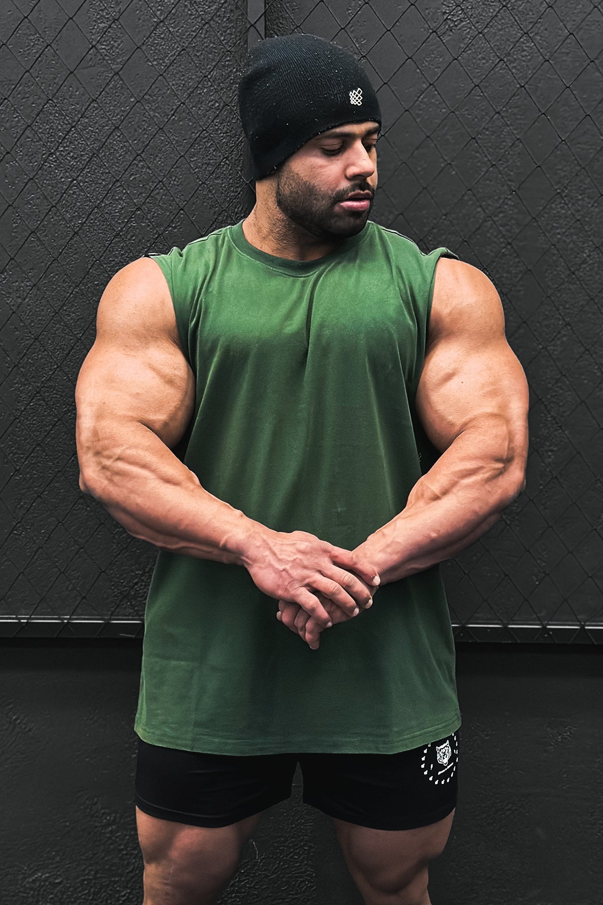 Jed North Men's Retro Oversized Muscle Tee - Forest Green
