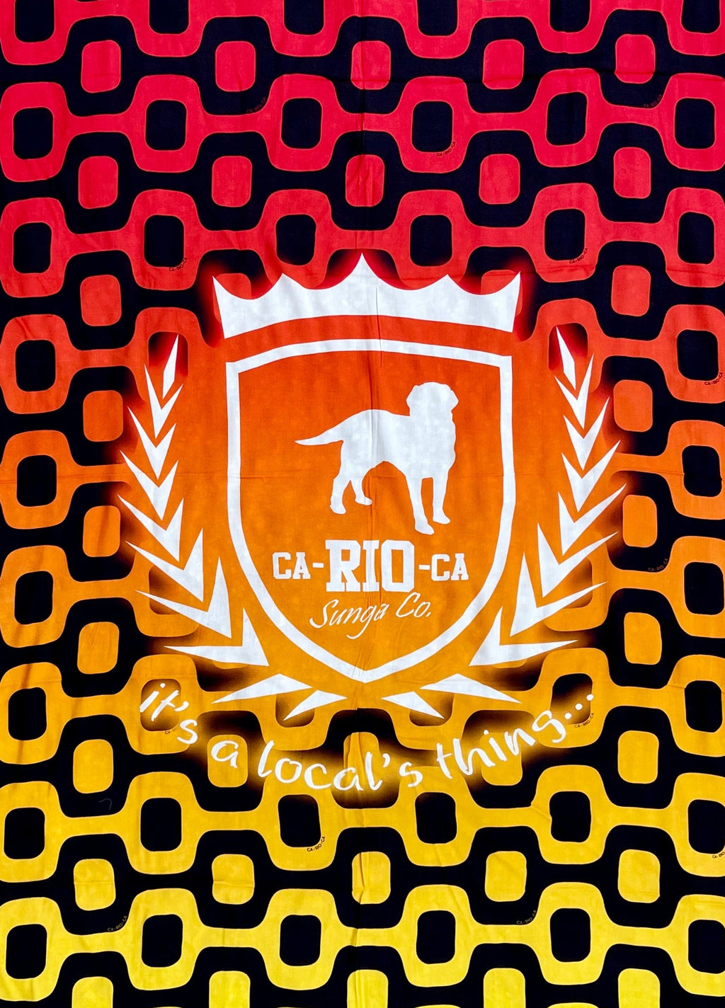CA-RIO-CA Crest Logo Canga De Praia - Toalla de playa brasileña (Sarong / Pareo)