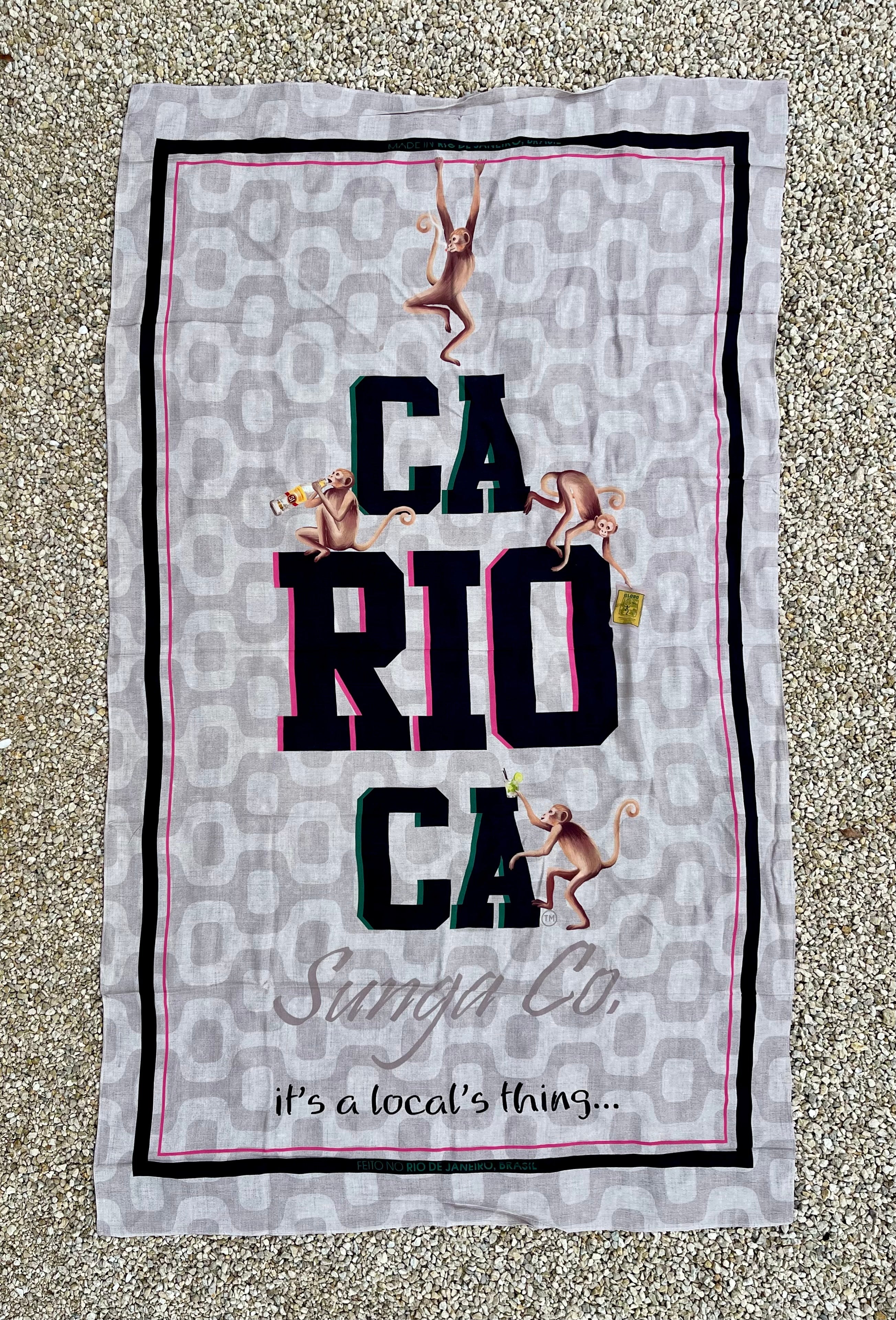 CA-RIO-CA Loco Monkey Canga de Praia – Brasilianisches Strandtuch (Sarong/Pareo)