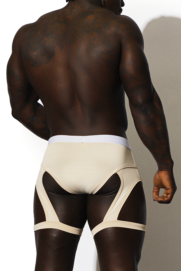 Revenge Suspender Briefs - Nude