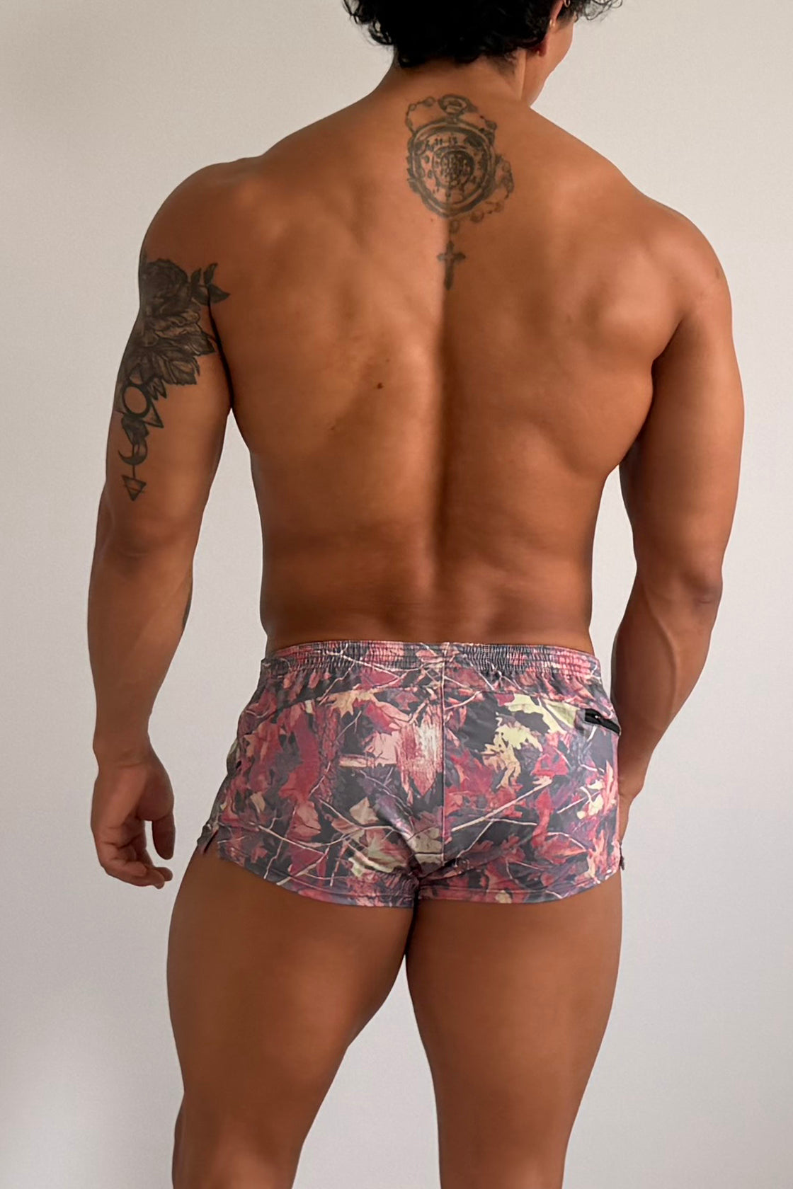 JJ Malibu Men's Stretch-It 2" Athletic Short Shorts - Autumn Camo