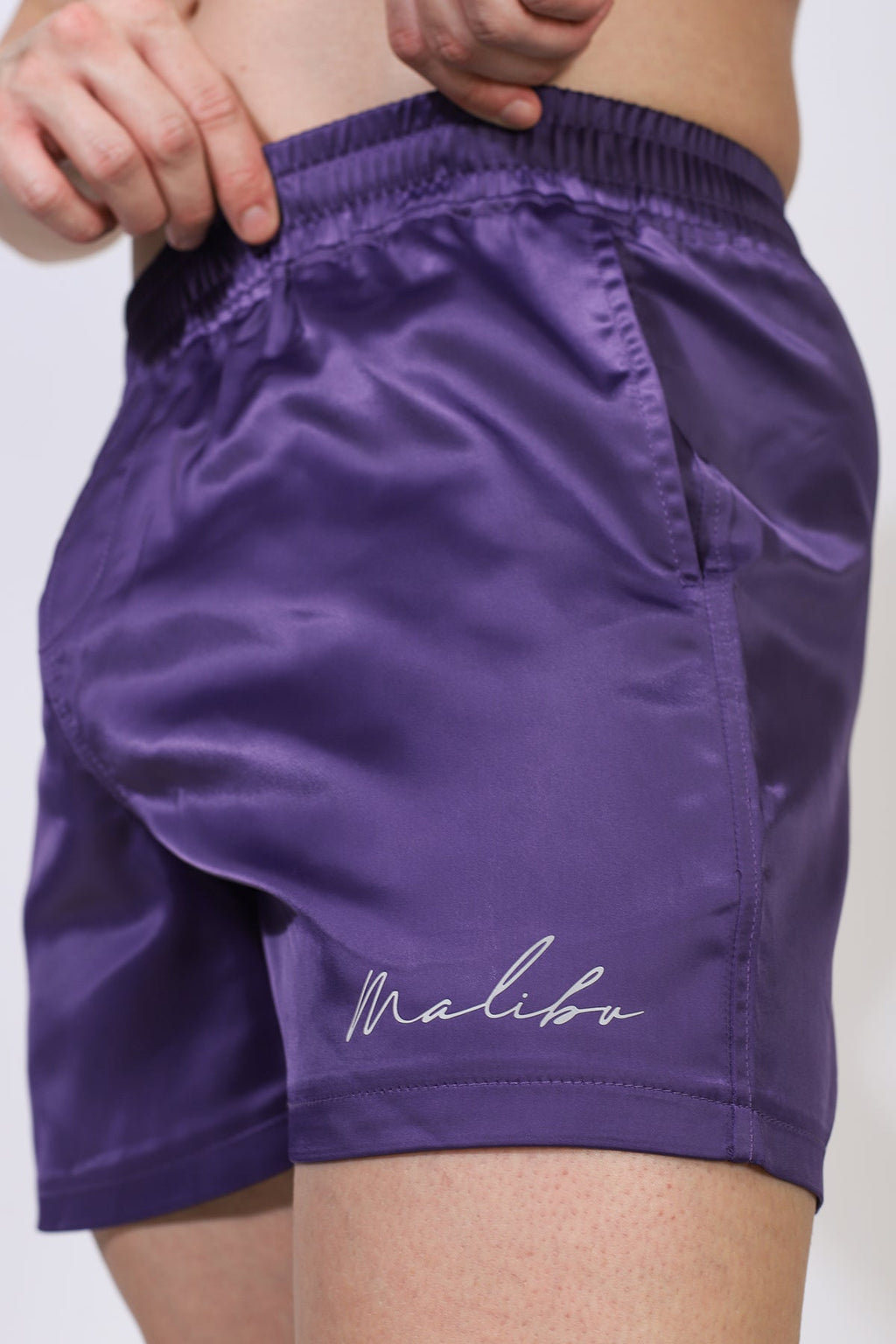 JJ Malibu Men's ShimmerFlex Active Shorts - Plum