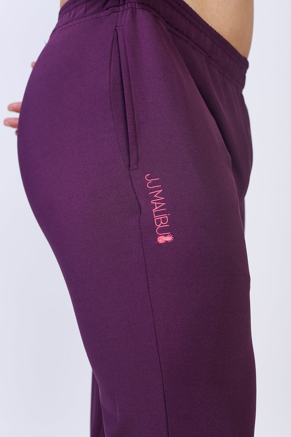 JJ Malibu Men's Peek-A-Boo Joggers - Plum Purple