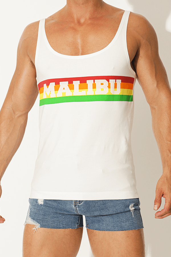 Malibu Gradient Wide-Cut Tank Top - Retro