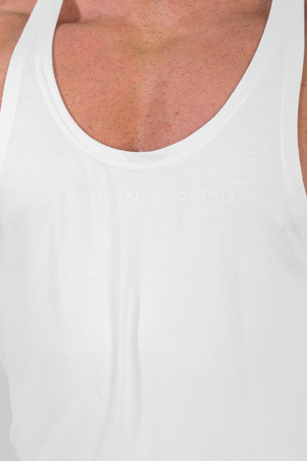 Jed North Men's Classic Bodybuilding Racerback Stringer -  Off White