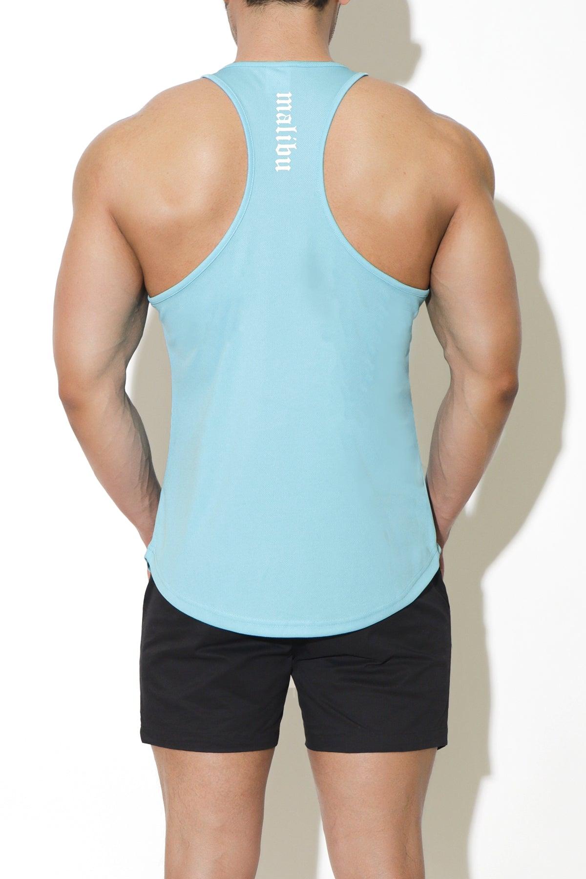 JJ Gym Tank Top - Aqua w/ Skull Design