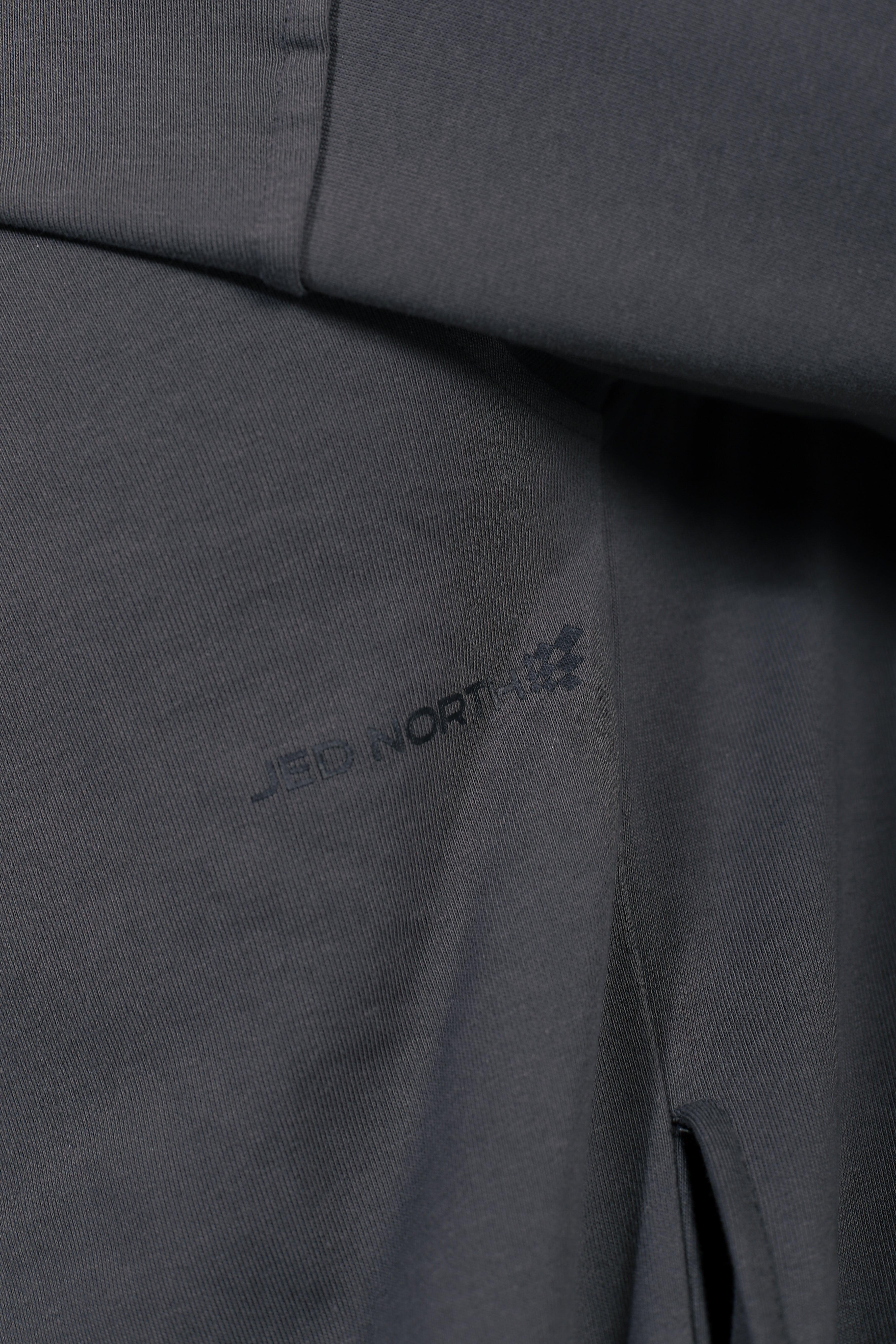 Jed North Essentials Relaxed Hoodie - Dunkelgrau
