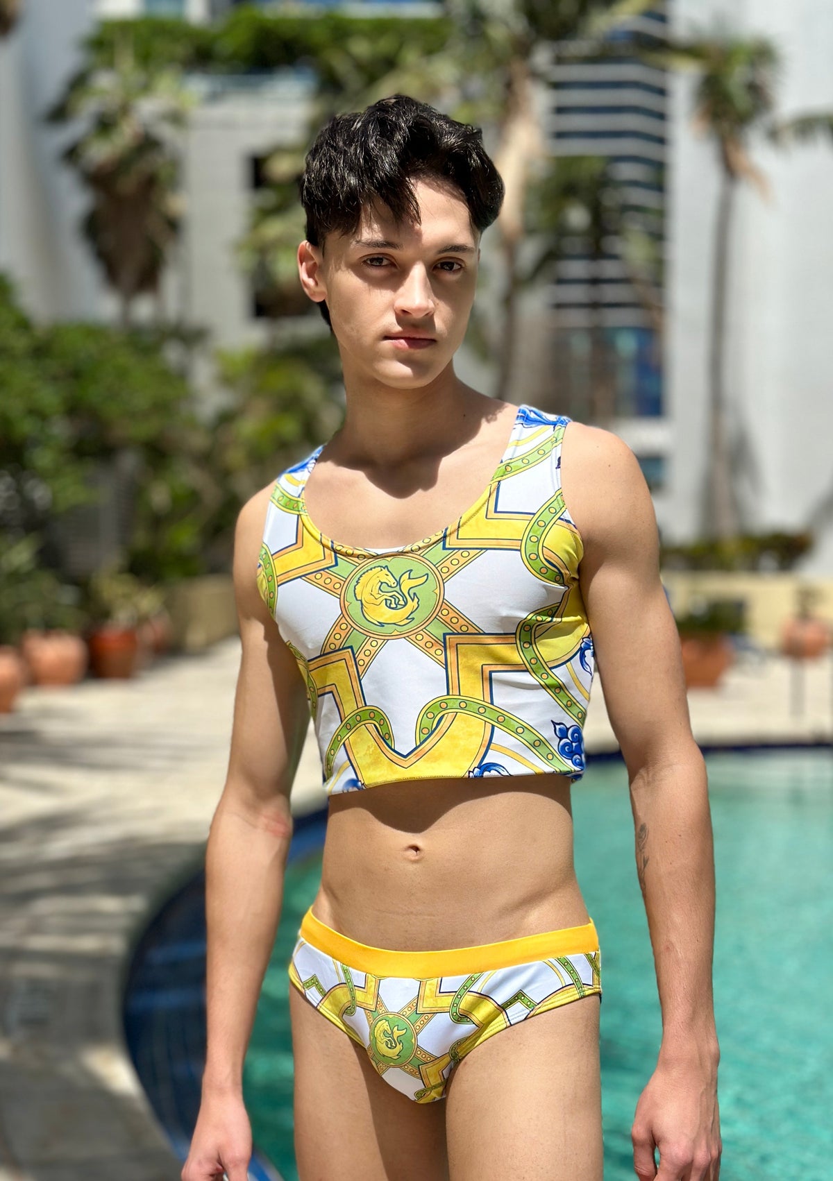 Maris Equi Arc Men's Crop Tank Top