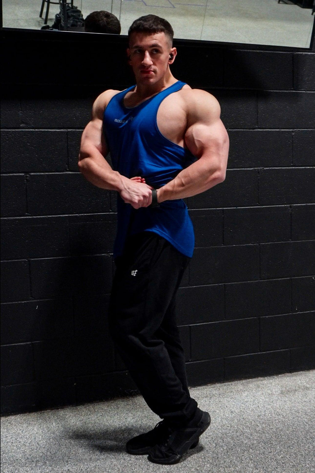 Jed North Men's Performance Max Bodybuilding Stringer - Denim Blue