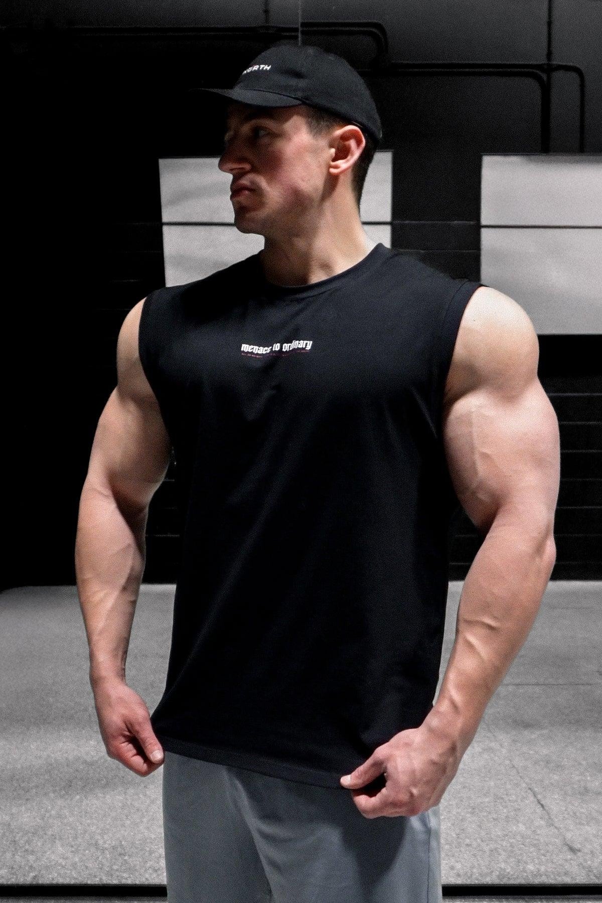 Jed North Men's Sleeveless Muscle Tee - Black