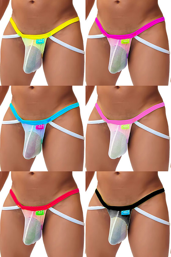 Icker Sea [7 Pack] Fruitful Enhancement Mesh Jock Strap Underwear COI-21-13 - DealByEthan.gay loves Icker Sea