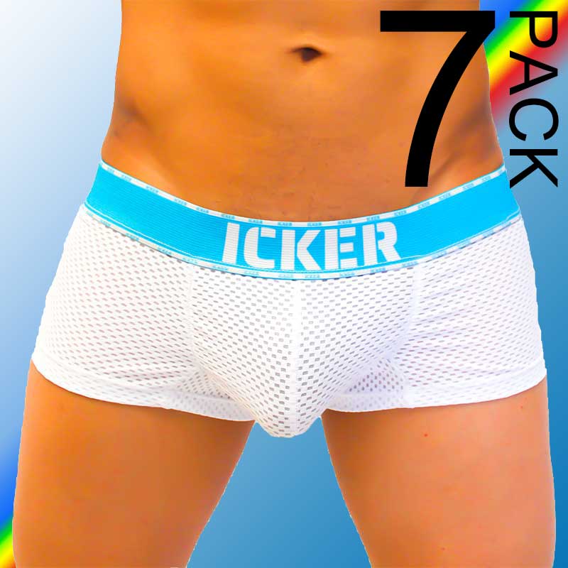 Icker Sea [7 Pack] Mesh Contrast Boxer Brief Underwear COI-22-04 - DealByEthan.gay loves Icker Sea