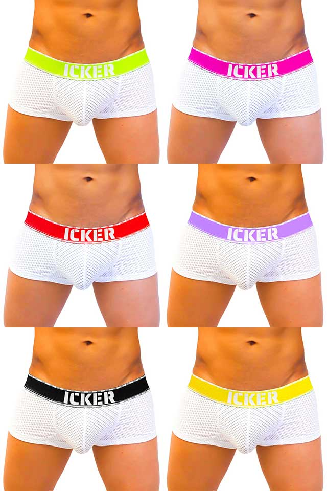 Icker Sea [7 Pack] Mesh Contrast Boxer Brief Underwear COI-22-04 - DealByEthan.gay loves Icker Sea