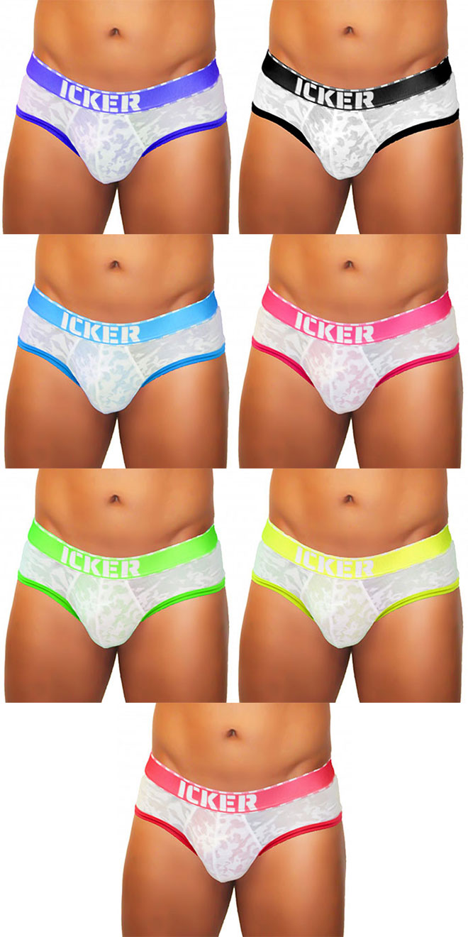 Icker Sea [8 Pack] Acid Mesh Piping Brief Underwear COI-21-02 - DealByEthan.gay loves Icker Sea