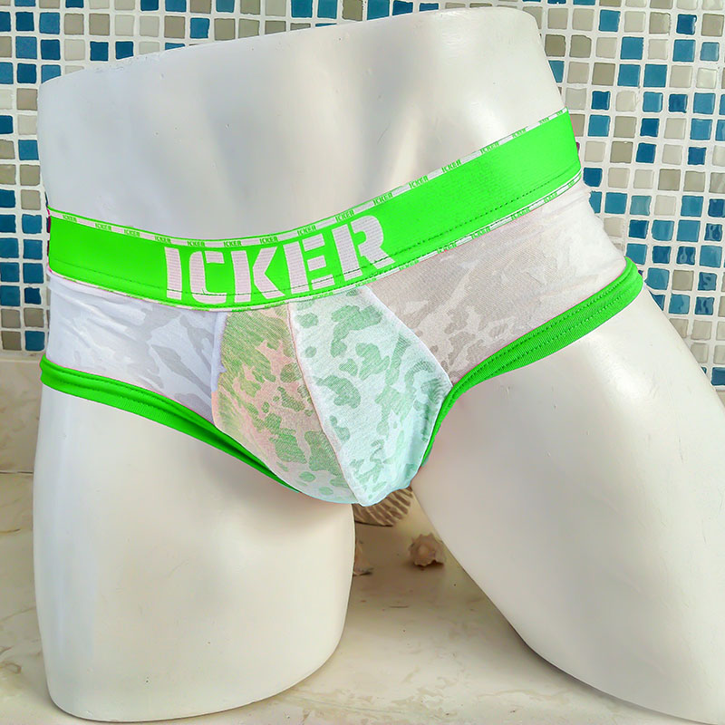 Icker Sea Acid Mesh Piping Brief Underwear Green COI-21-02 - DealByEthan.gay loves Icker Sea