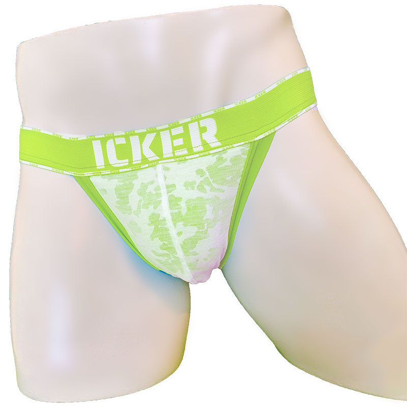 Icker Sea Acid Mesh Piping Cheeky Tanga Bikini Underwear Green COI-21-03 - DealByEthan.gay loves Icker Sea