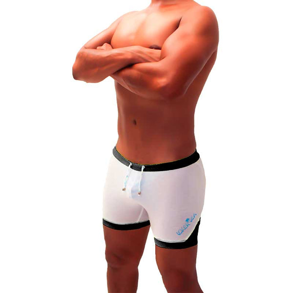 Icker Sea Atheletic Mesh Contrast Trim Shorts Black SHR-22-01 - DealByEthan.gay loves Icker Sea