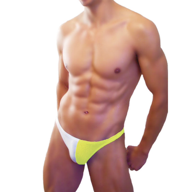 Icker Sea Bicolor Thong Swimwear Mango/White COB-12-24 - DealByEthan.gay loves Icker Sea