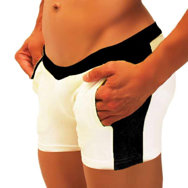 Icker Sea Contrast Side Panel Jock Shorts Black SHR-19-01 - DealByEthan.gay loves Icker Sea