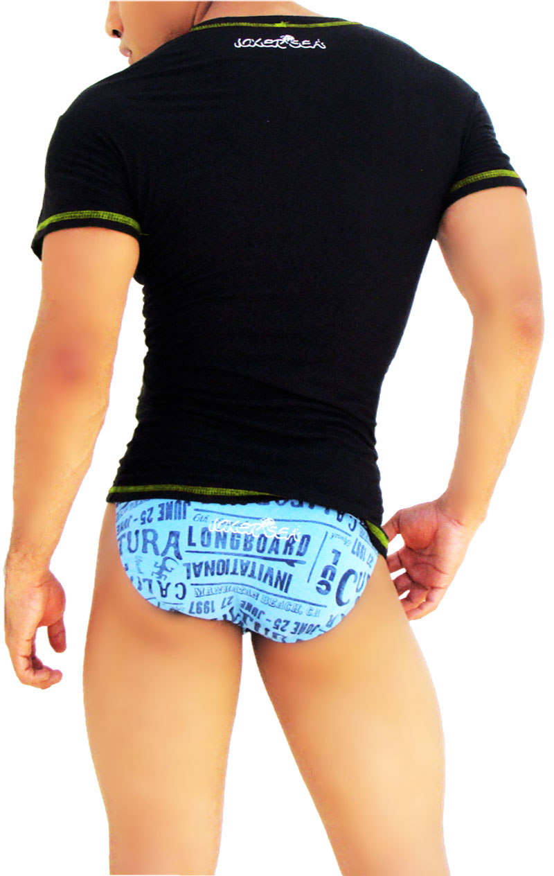 Icker Sea Contrast Stitching V Neck Short Sleeved T Shirt Black/Green COI-S-14-BC-10 - DealByEthan.gay loves Icker Sea