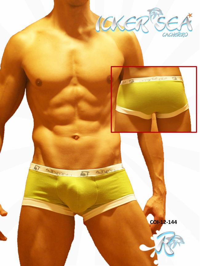 Icker Sea Contrast Trim Boxer Brief Underwear Green COI-12-144 - DealByEthan.gay loves Icker Sea