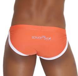 Icker Sea Contrast Trim Micro Slip Bikini Swimwear Orange/White COB-13-13 - DealByEthan.gay loves Icker Sea