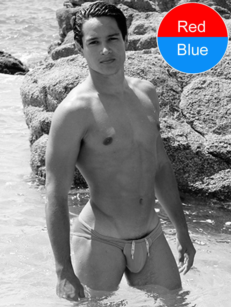 Icker Sea Contrast Trim Mini Brief Bikini Swimwear Red/Blue COB-15-35 - DealByEthan.gay loves Icker Sea