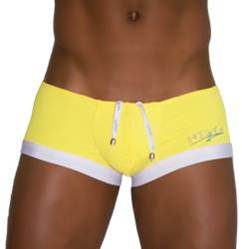 Icker Sea Contrast Trim Mini Square Cut Trunk Swimwear Mango COB-13-30 - DealByEthan.gay loves Icker Sea