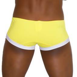 Icker Sea Contrast Trim Mini Square Cut Trunk Swimwear Mango COB-13-30 - DealByEthan.gay loves Icker Sea
