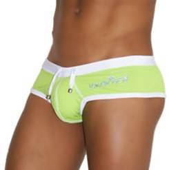 Icker Sea Contrast Trim & Stitching Cheeky Mini Bikini Swimwear Green/White COB-13-28 - DealByEthan.gay loves Icker Sea
