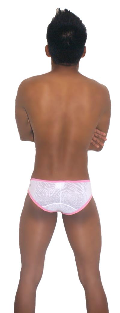 Icker Sea Devoured Brief Bikini Underwear Pink/White COI-13-07 - DealByEthan.gay loves Icker Sea